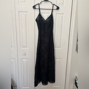 Gorgeous Vintage Gold Tag Victoria's Secret Black Lace Chemise